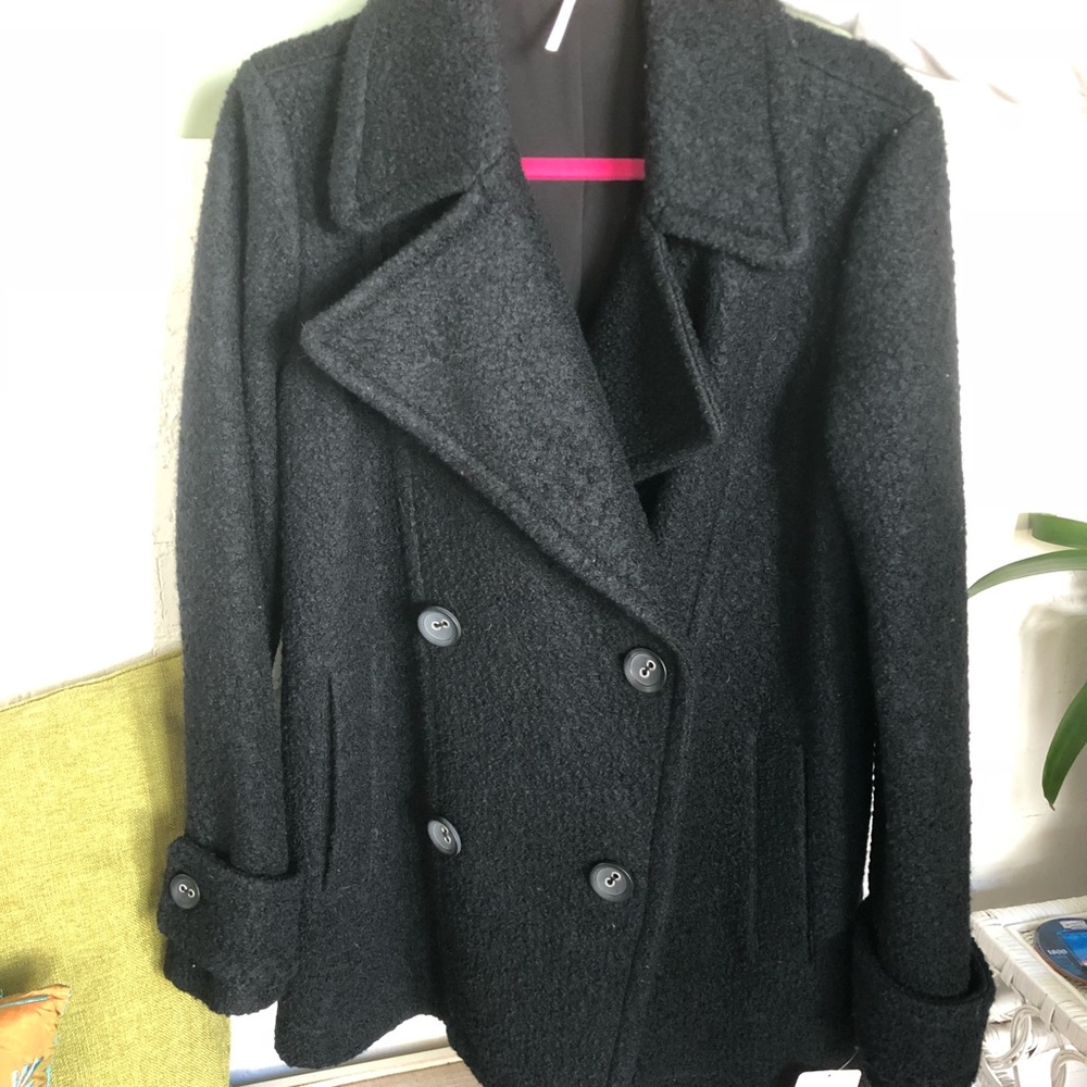 Free people, double breasted peacoat, size small